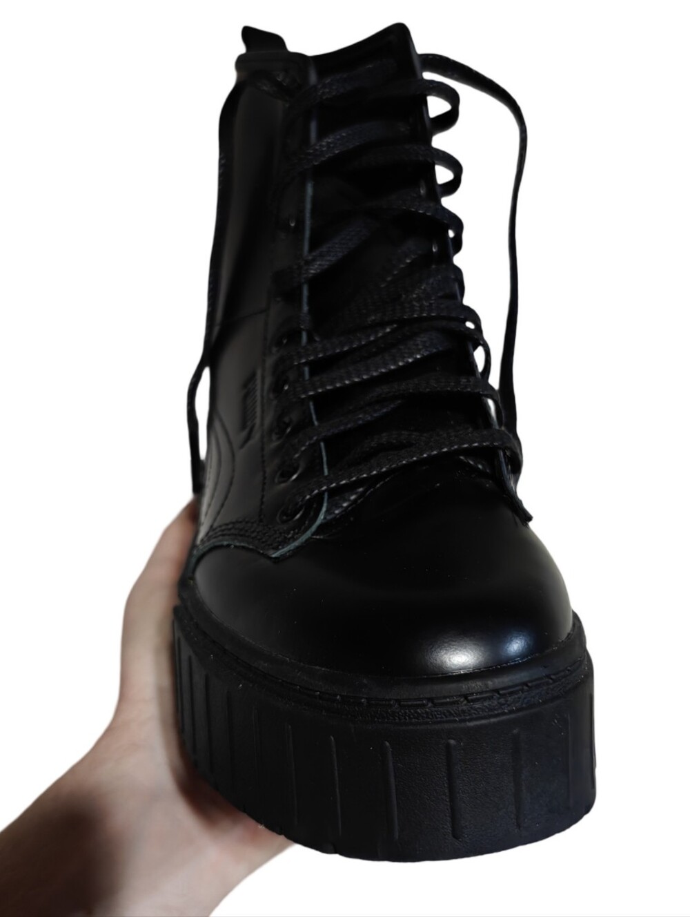 Puma Mayze Sneaker Boot Black Platform Size 6.5 - Picture 8 of 10